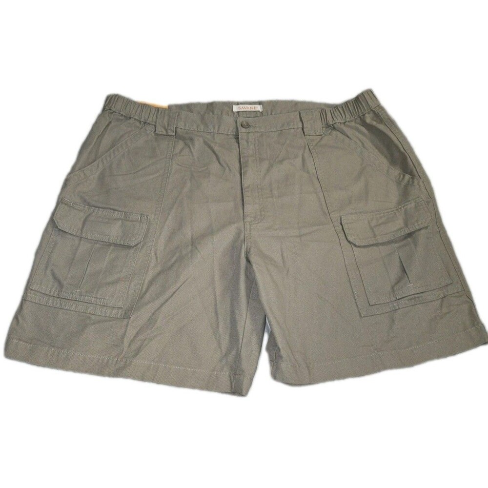 Savane Hiking Shorts Mens 42 Khaki Comfort Waist Tech Pocket Outdoor NWT UPF 30